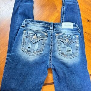 Miss Me Women's Distressed Blue Skinny Jeans